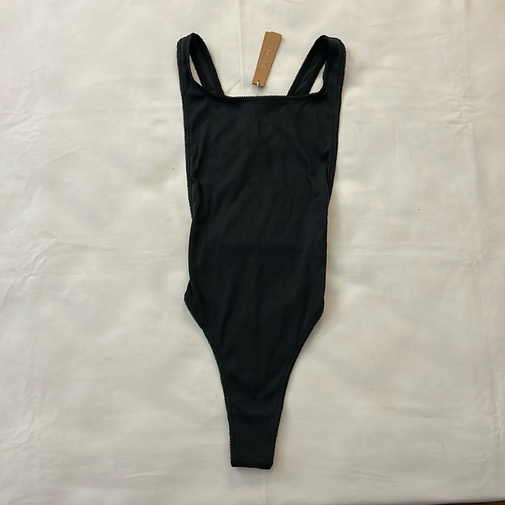 SKIMS COTTON RIB PICOT TANK BODYSUIT